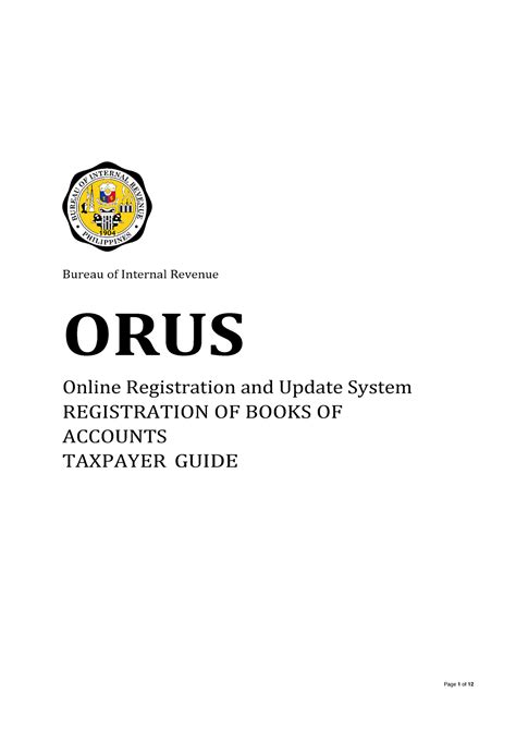 Bureau of Internal Revenue ORUS .